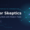 AI for Skeptics featured image: glowing network of nodes with a question mark, dark tech background