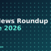 AI news roundup June 2026, dark navy and teal branded graphic with plus pattern