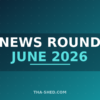 AI news roundup June 2026, dark navy and teal branded graphic with plus pattern