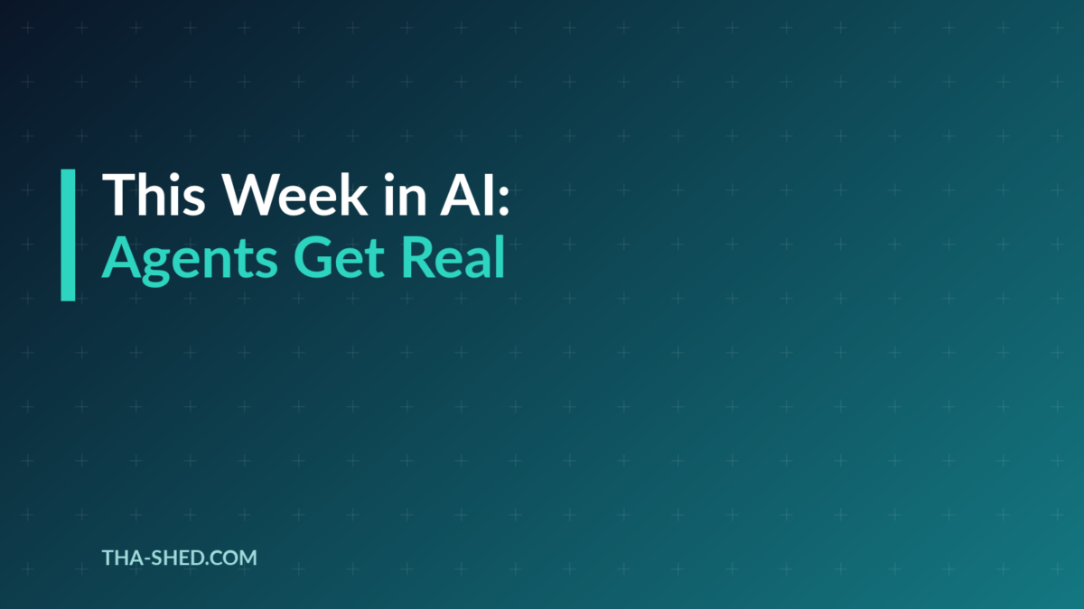 AI news roundup June 2026, dark navy and teal branded graphic with plus pattern