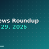 AI news roundup June 29 2026, dark navy and teal Tha-Shed branded graphic with plus pattern