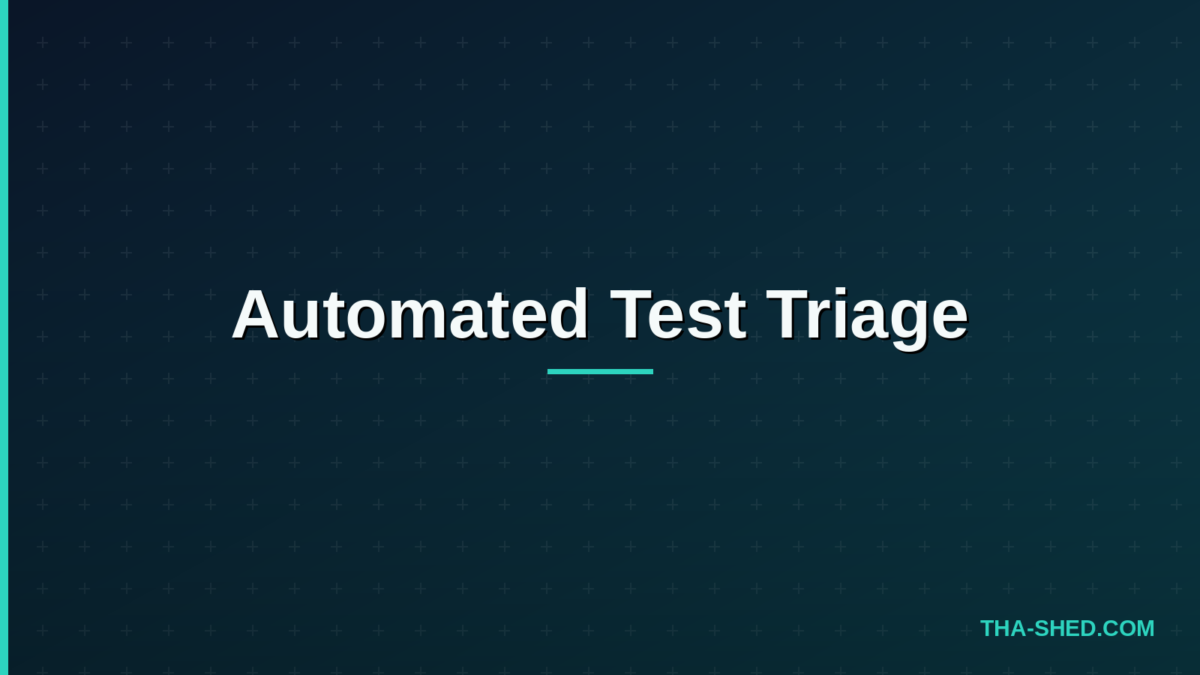 Automated test triage workflow diagram for DevOps CI pipelines