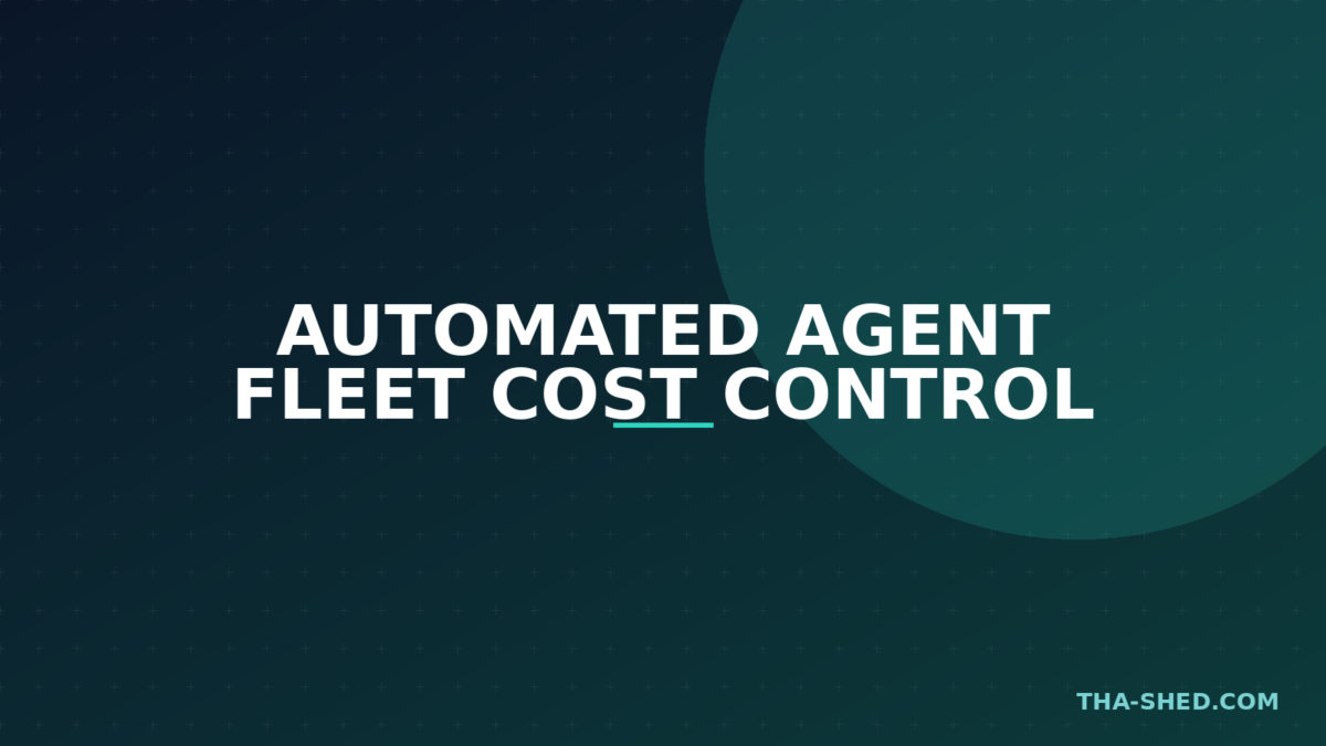Automated agent fleet cost control dashboard illustration for DevOps AI agents