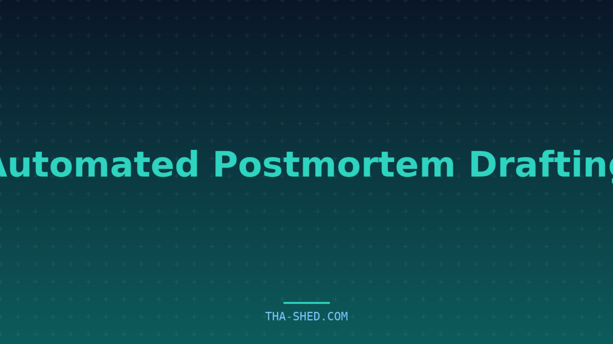 Automated postmortem drafting AI agent workflow illustration
