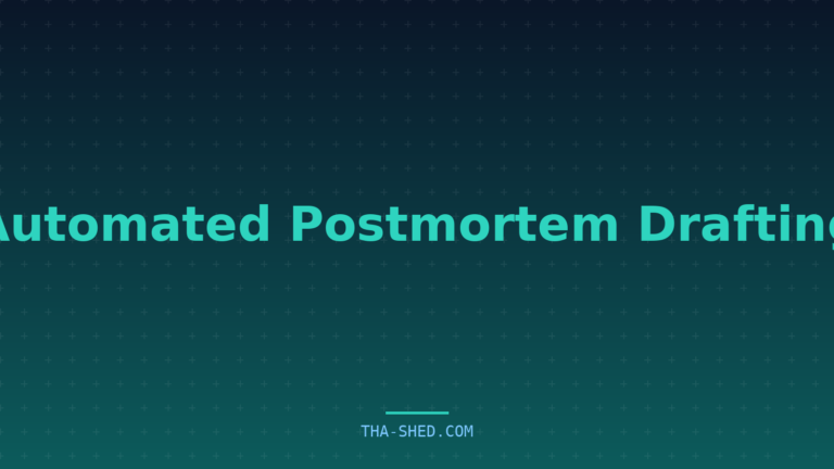 Automated postmortem drafting AI agent workflow illustration
