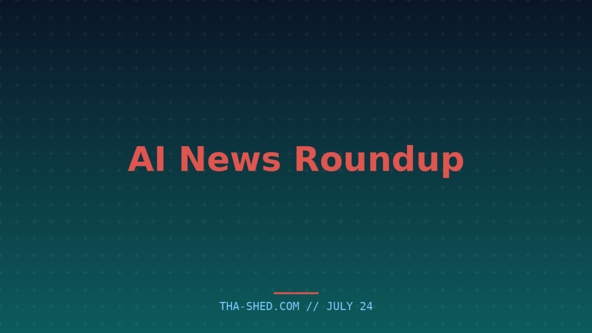 AI news roundup July 24 2026 featured graphic