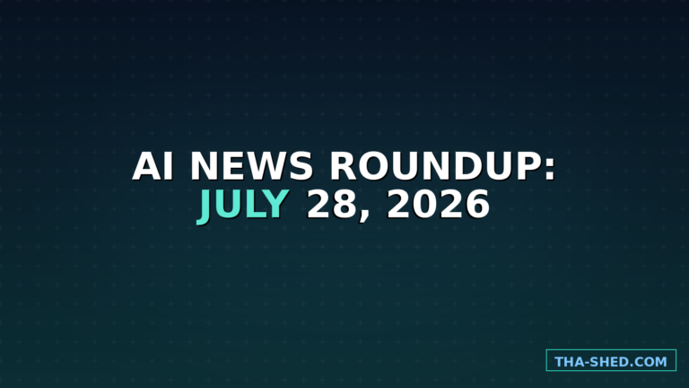 AI news roundup July 28 2026 dark tech background