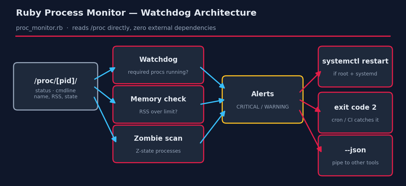 Ruby process monitor architecture diagram
