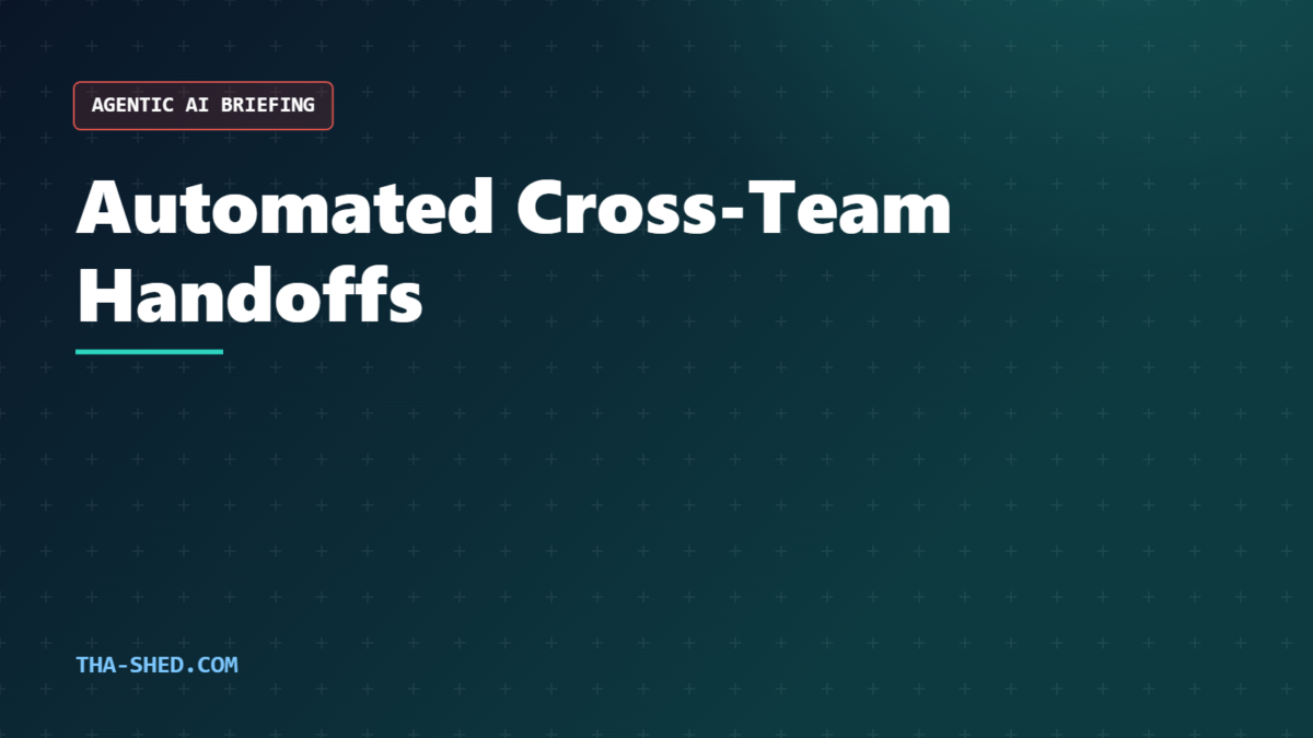 Automated cross-team handoffs agentic AI workflow diagram