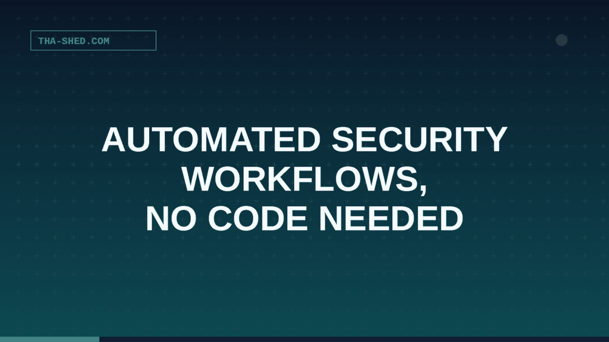 Automated security workflow building with no-code AI agents