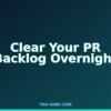 Automated code review pipeline clearing a pull request backlog overnight