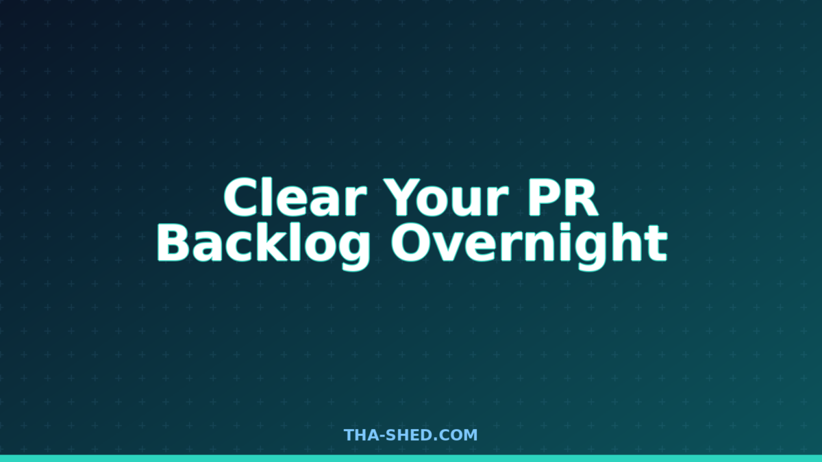 Automated code review pipeline clearing a pull request backlog overnight