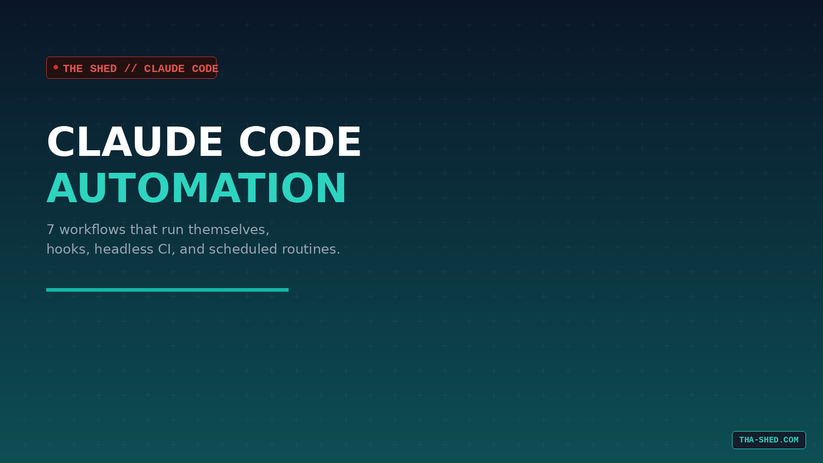 Claude Code Automation: 7 workflows that run themselves, hooks, headless CI, and scheduled routines