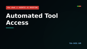 Automated tool access diagram for AI agents calling internal APIs safely